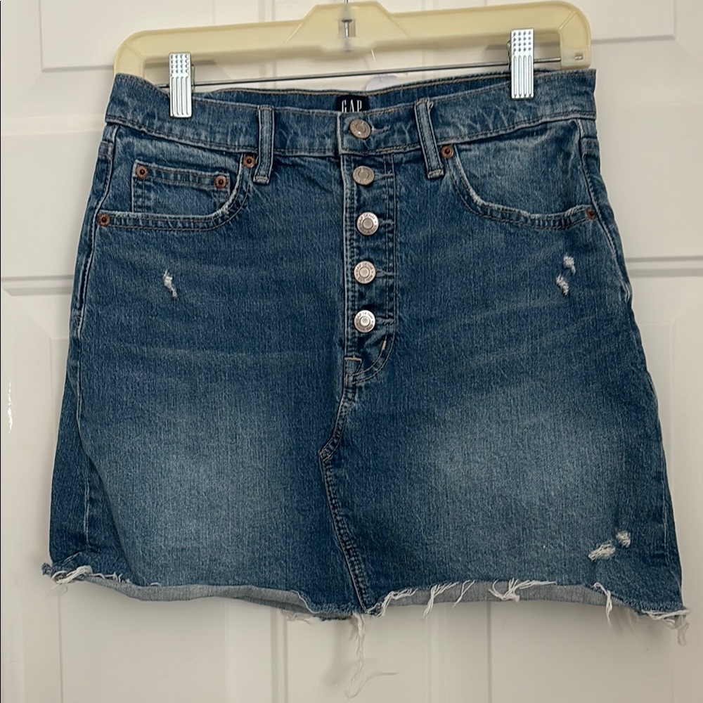 GAP Blue A-line Denim Skirt